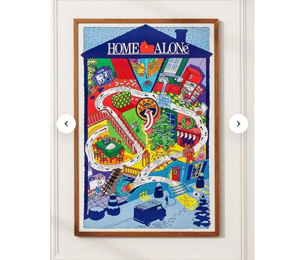 New Wrapped 1990 Home Alone Promo Poster Battle Plan Board Game Style Rare
